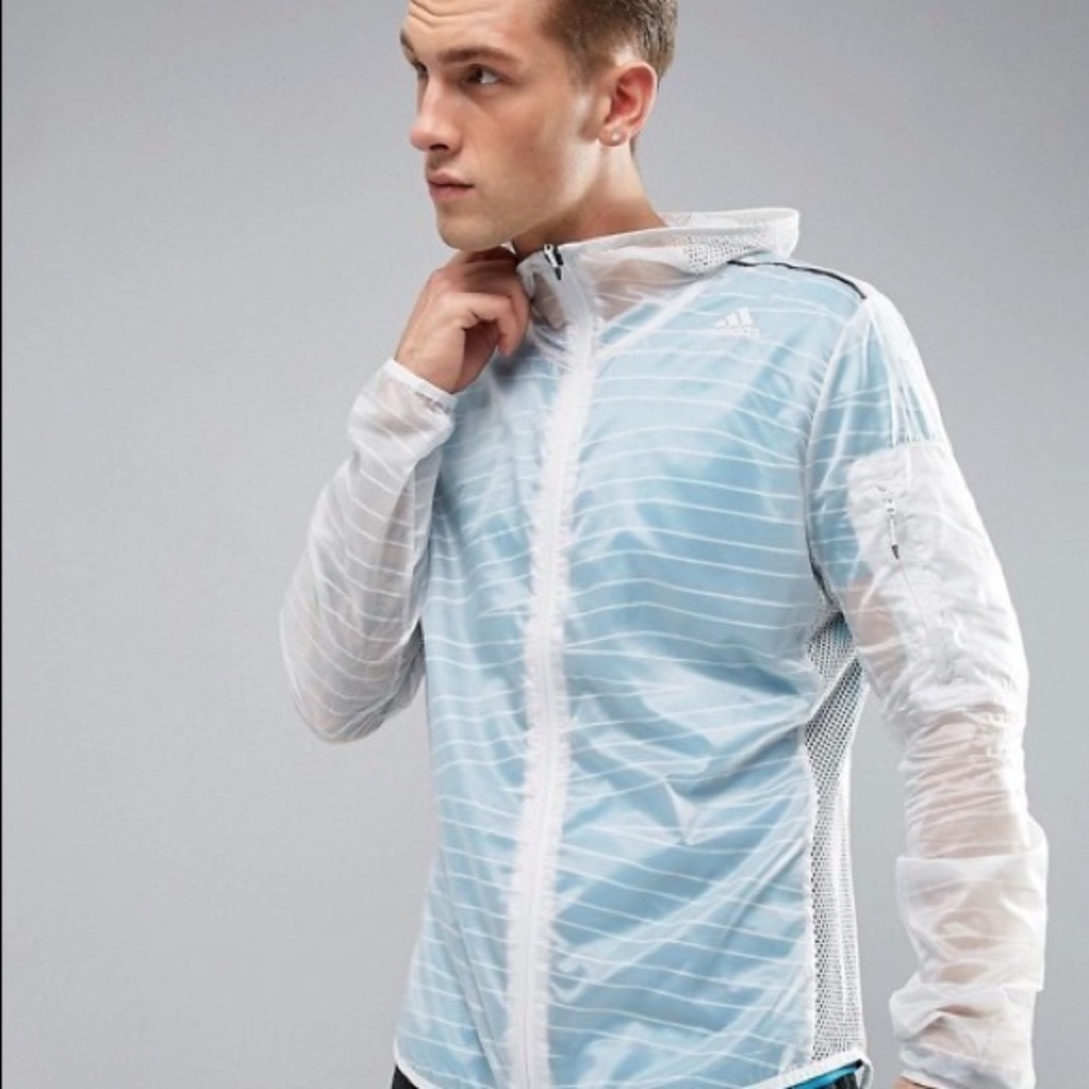 Adidas Running Supernova TKO Zip-Up Rain Jacket Hoodie